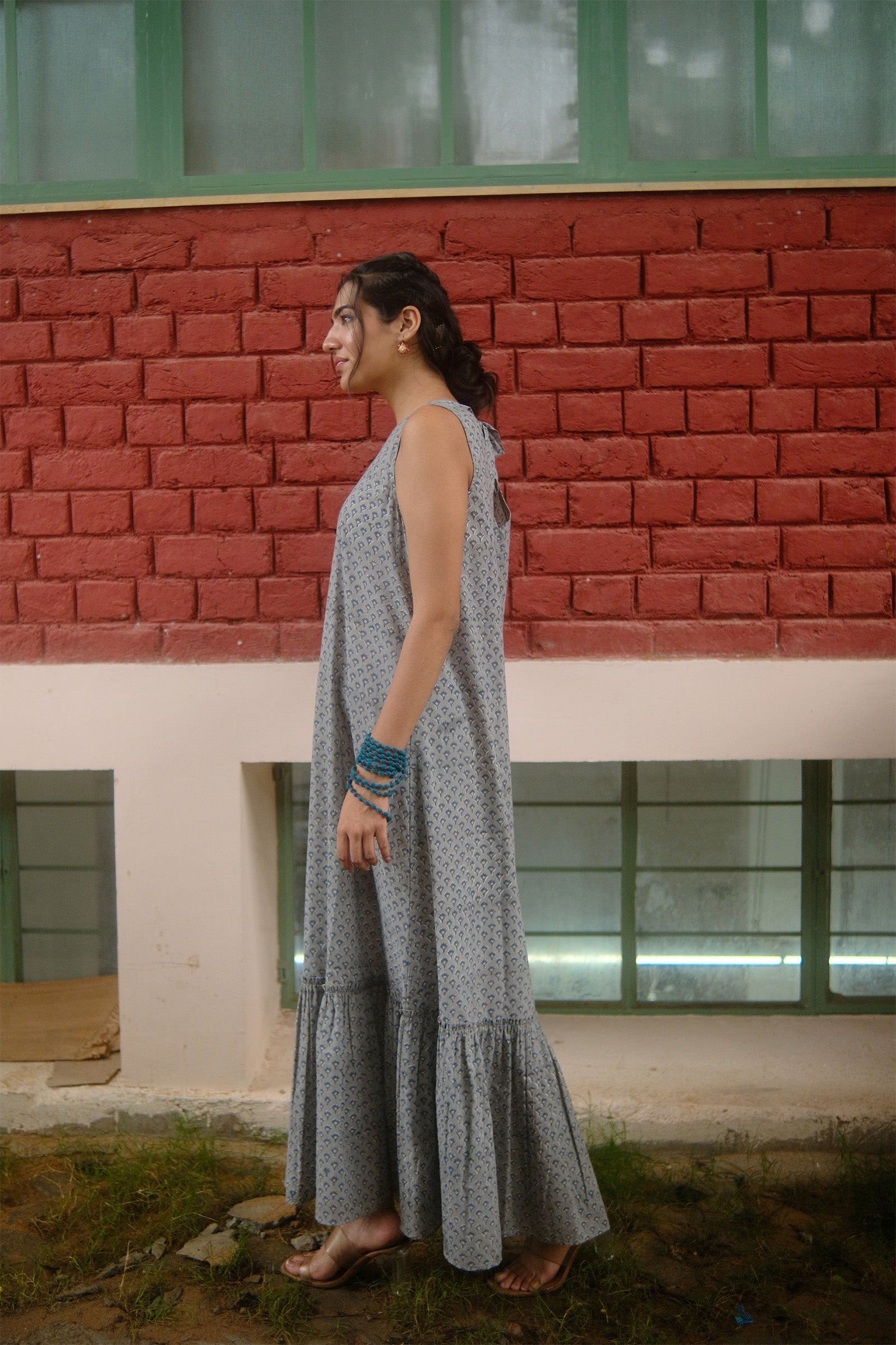 Grey Jhalar Dress