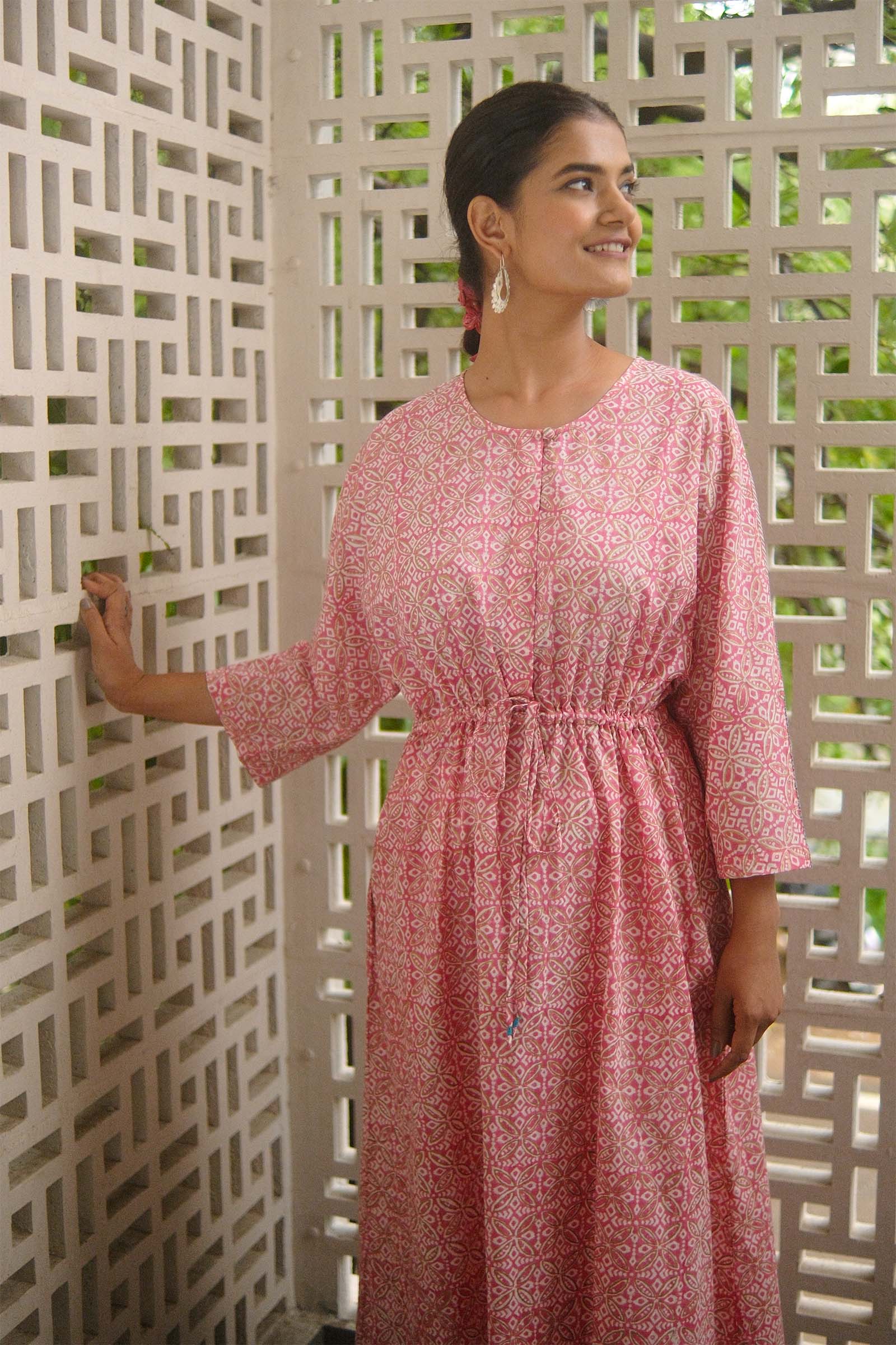 Pink Miko kaftan