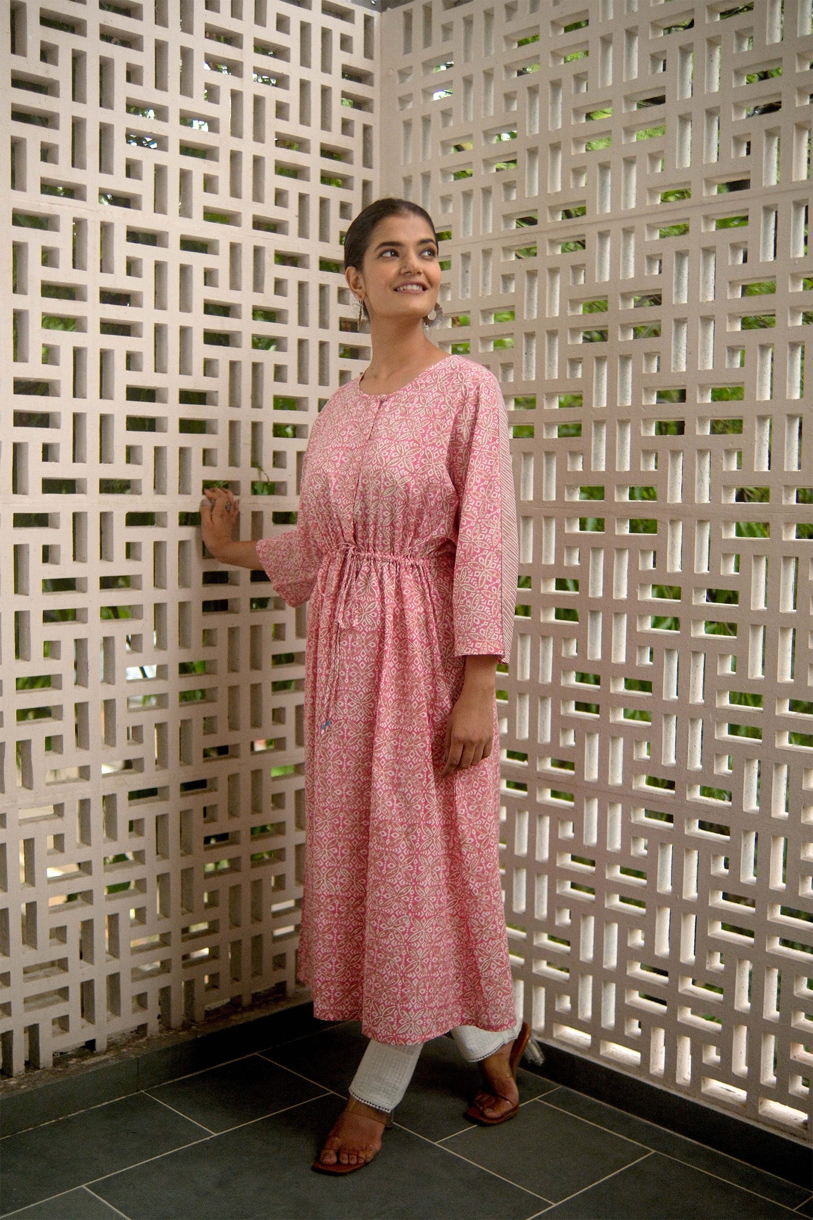 Pink Miko kaftan