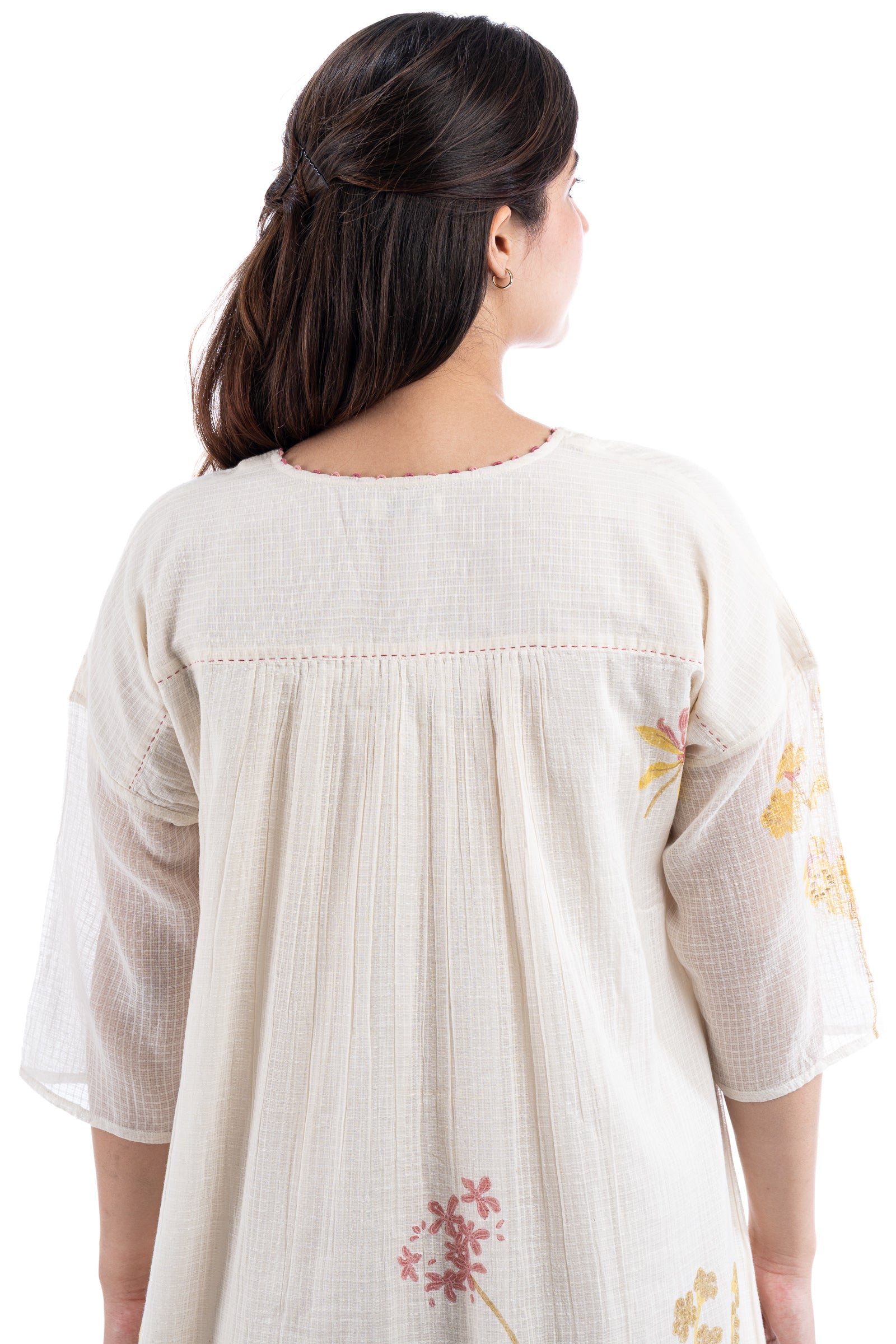 Hana Dress Botanical Print Dharan Bouquet of Love Daywear Placement Print