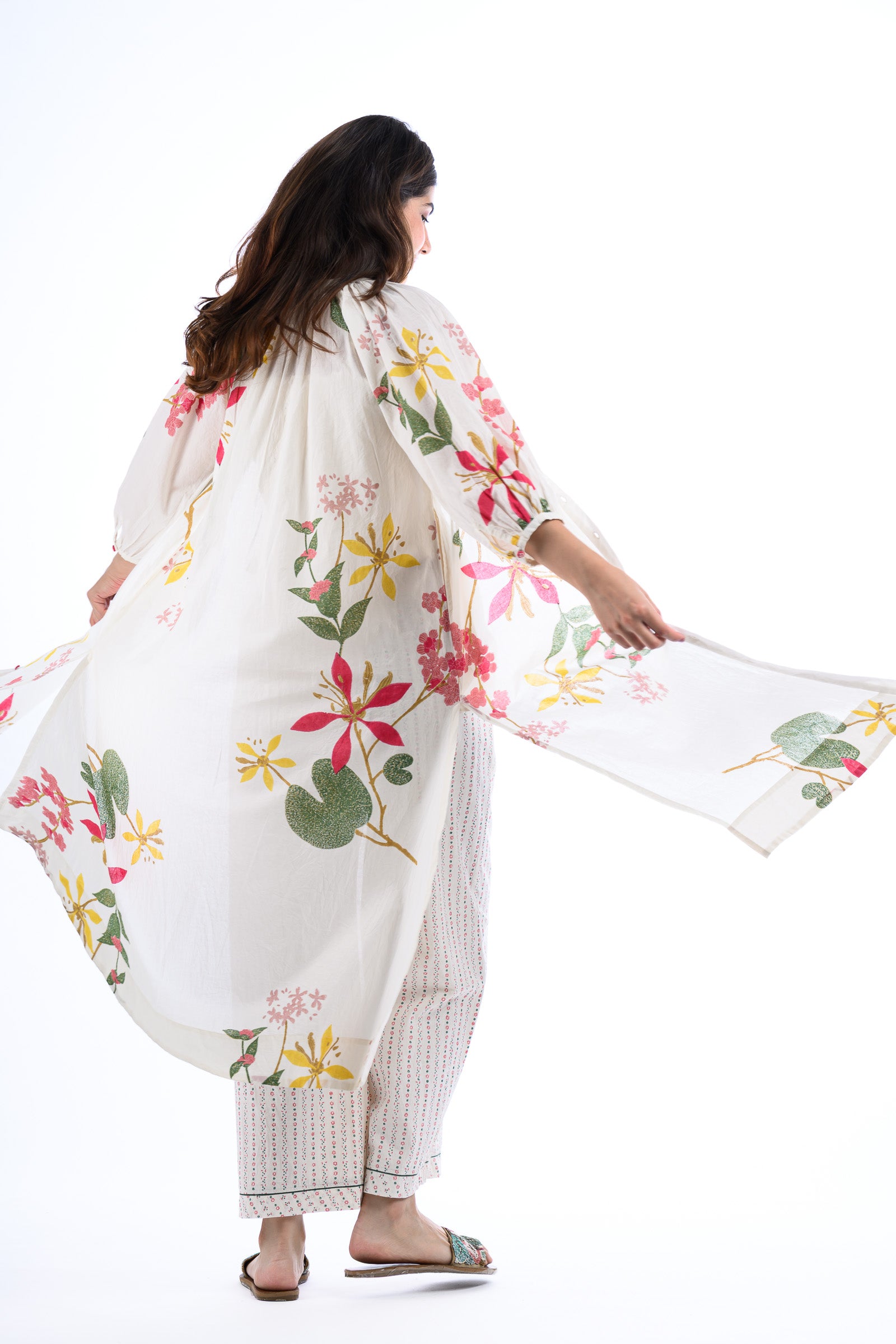 Nico Kurta Botanical Print Dharan Bouquet of Love