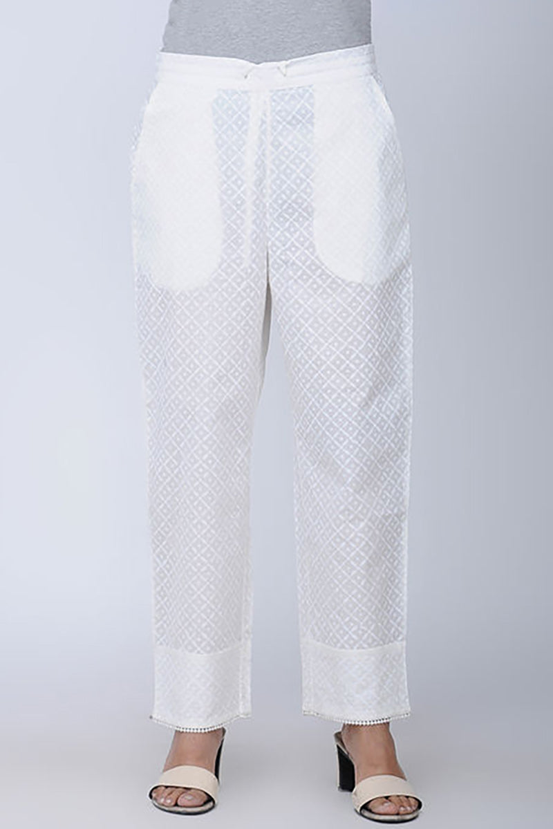 White Khari Straight Pant - Dhãran