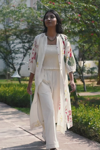 Nico Kurta Botanical Print Dharan Bouquet of Love